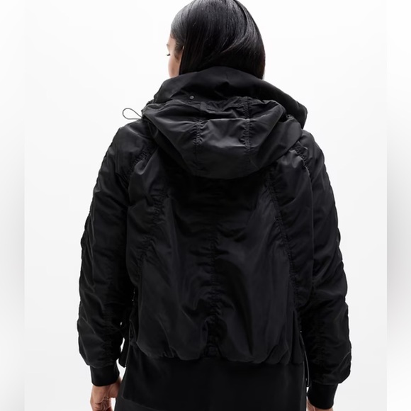 Athleta Jetset Bomber Jacket Black 1X NWT - Picture 3 of 13